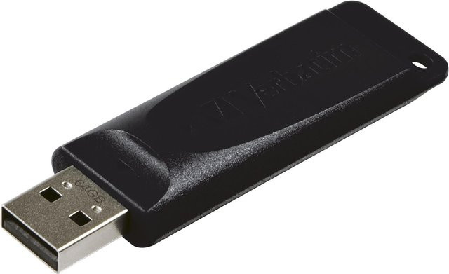 Verbatim 2.0 Slider USB-Stick 64GB USB-A Schwarz - Bild 1