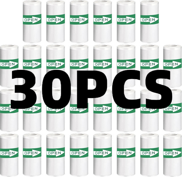 30 Rollen PeriPage Thermopapier Aufkleber in Weiß für Kinderkameras B: 57 mm, T: 25 mm - Bild 1