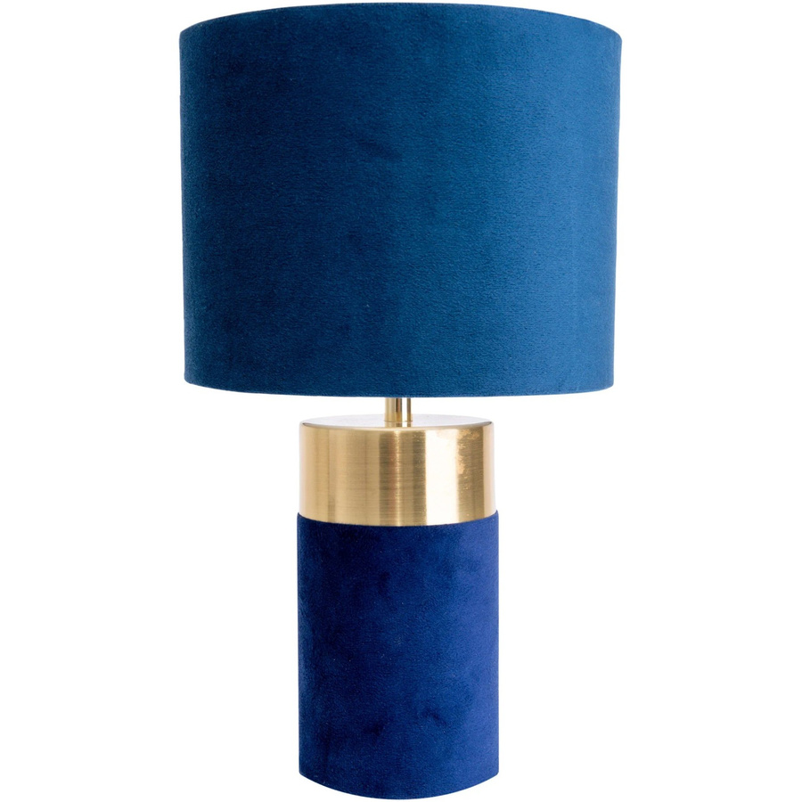 Näve Tischleuchte Bordo Blau mit Textil und Metall, Höhe: 32 cm, Breite: 18 cm, Tiefe: 18 cm - Bild 2