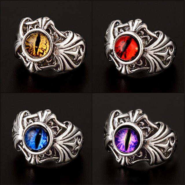 LENNIK Ring, Retro Reben bösen Blick, Silber, Unisex - Bild 1