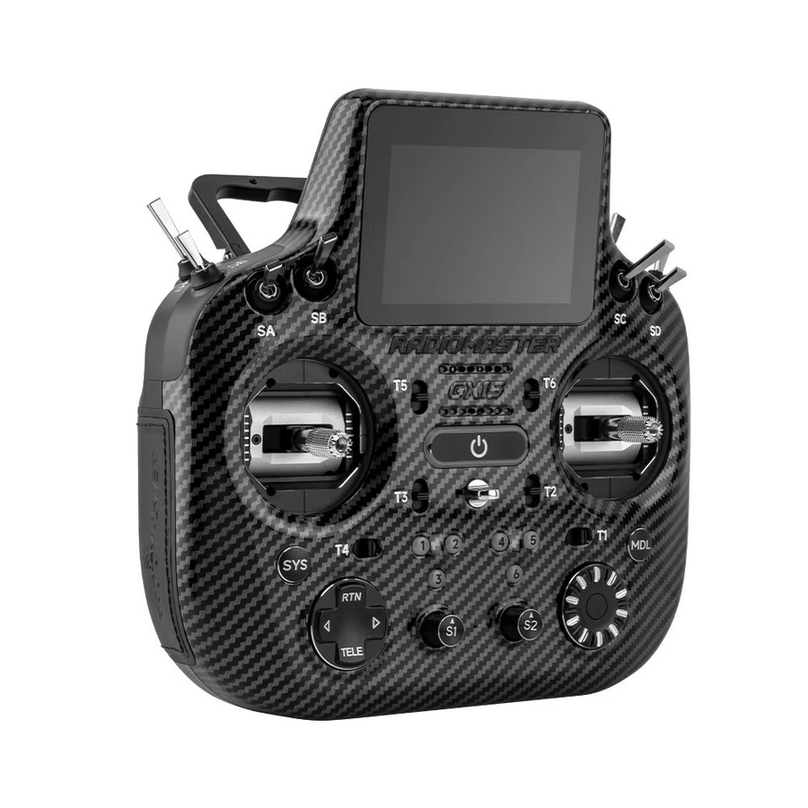 Radiomaster GX15 MAX ExpressLRS 2.4GHz Fernsteuerung mit 3.5 Zoll IPS Touchscreen, 16CH und AG02 CNC Hall Gimbal, Farbe: transparent - Bild 2