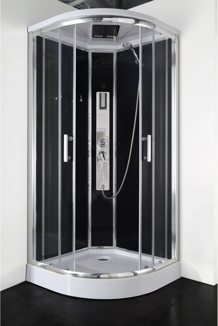 Sanotechnik Komplettduschkabine Trend 1 in Chrom-Optik und Black, B: 90 cm, H: 210 cm - Bild 1
