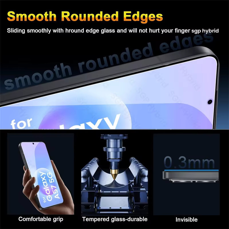 2 Stück Samsung Galaxy A57 5G Schutzglas aus gehärtetem Glas, transparentes Vollbild-Schutzglas mit 9H Härtegrad - Bild 5
