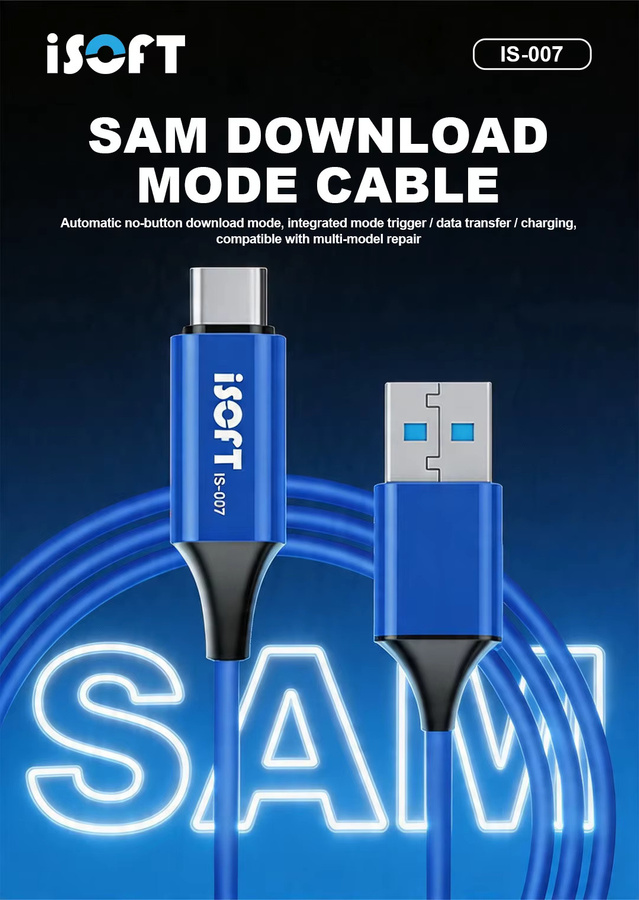 ISOFT IS-007 SAM Reboot-System in Blau für Samsung S8 bis S25 Note-Serie mit Datenübertragung und Ladefunktion - Bild 2
