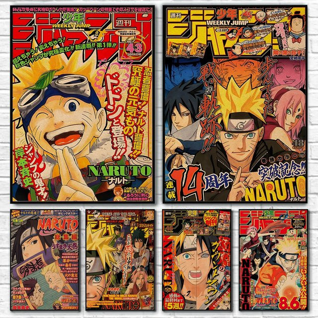Kayou Naruto Poster Akatsuki Organisation Leinwanddruck Wandbild Multicolour - Bild 1
