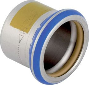 Geberit Gas-Kappe Mapress für Natur- und Flüssiggas, Edelstahl, Silber, Durchmesser: 28 mm - Bild 1