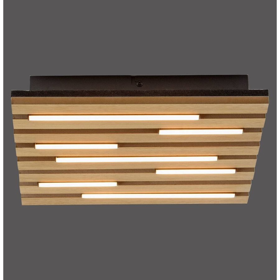 Just Light Deckenleuchte in Eiche-Nachbildung mit modernem Design, B/T/H: 30 x 30 x 5 cm - Bild 2