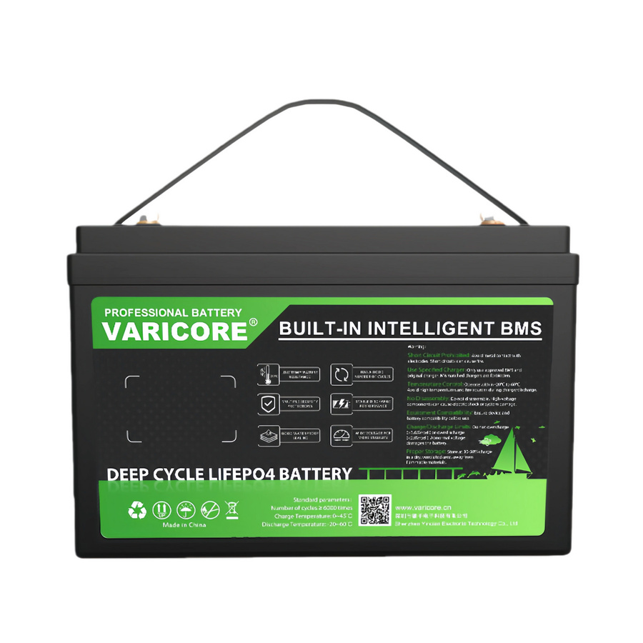 VariCore 12V 100Ah LiFePO4 Lithium-Eisenphosphat-Batterie mit BMS in Schwarz für Wohnmobile, Camper, Solaranlagen und Boote - Bild 7