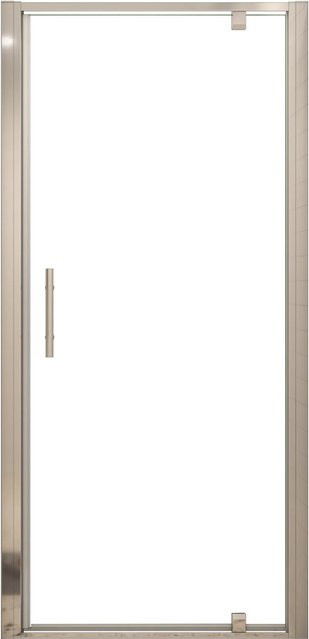 AICA Duschabtrennung Drehtür aus ESG Sicherheitsklarglas, Farbe Transparent/Silber, B: 90 cm, H: 185 cm - Bild 1