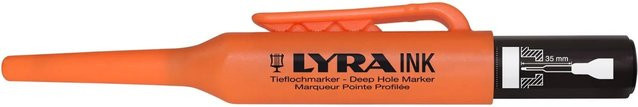Lyra Ink Profi Tieflochmarker mit Edelstahlspitze in Schwarz (Fine) - Bild 1