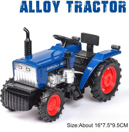 Linyi toy car Traktor Modell, 1:32, Metall, mit Licht und Sound, blau, ab 14 Jahre