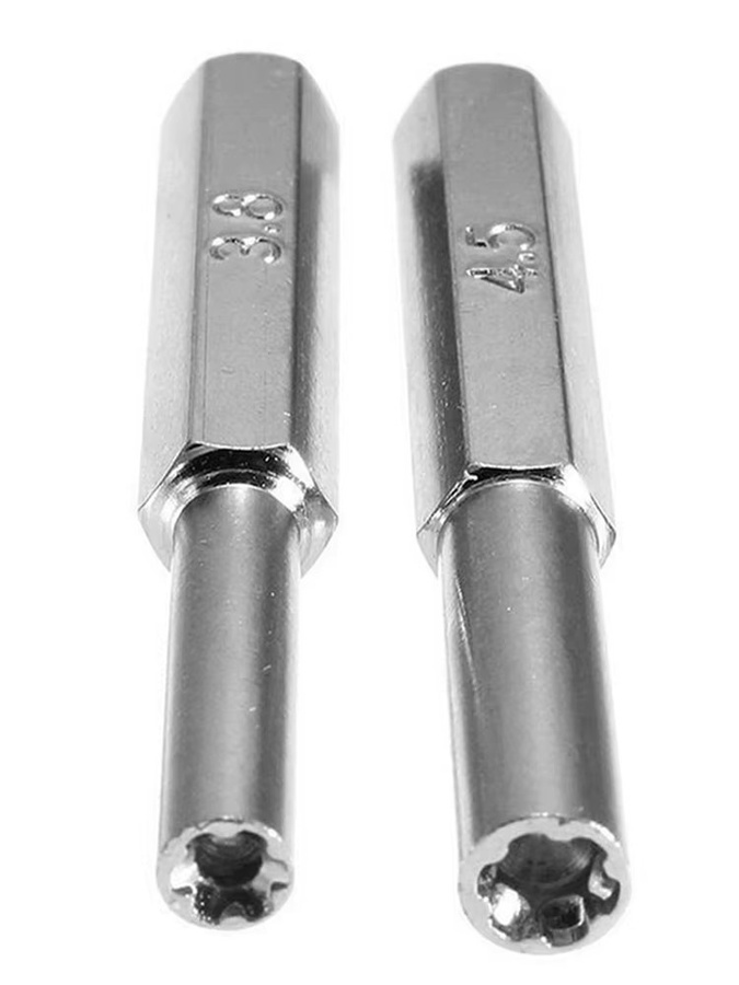 OCGAME Gamebit Hex Tool Bit Set 40 Stück in Silber für N64, NGC, SNES und SEGA Spielkassetten mit 3,8 mm und 4,5 mm Schraubendreher - Bild 2