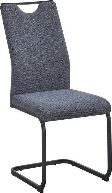 Based Schwingstuhl modern in Grau/Schwarz mit Metallgestell - Bild 1