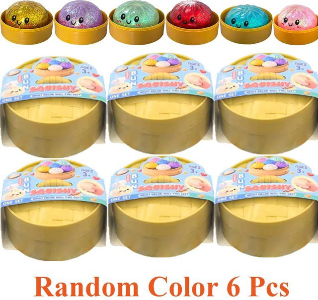 Topmix Simulation Knödel Knetspielzeug Squishy Bunt Glitzer - Bild 1