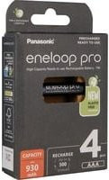 Panasonic eneloop pro AAA Akku NiMH 930 mAh 1,2V Schwarz 4er Pack - Bild 1