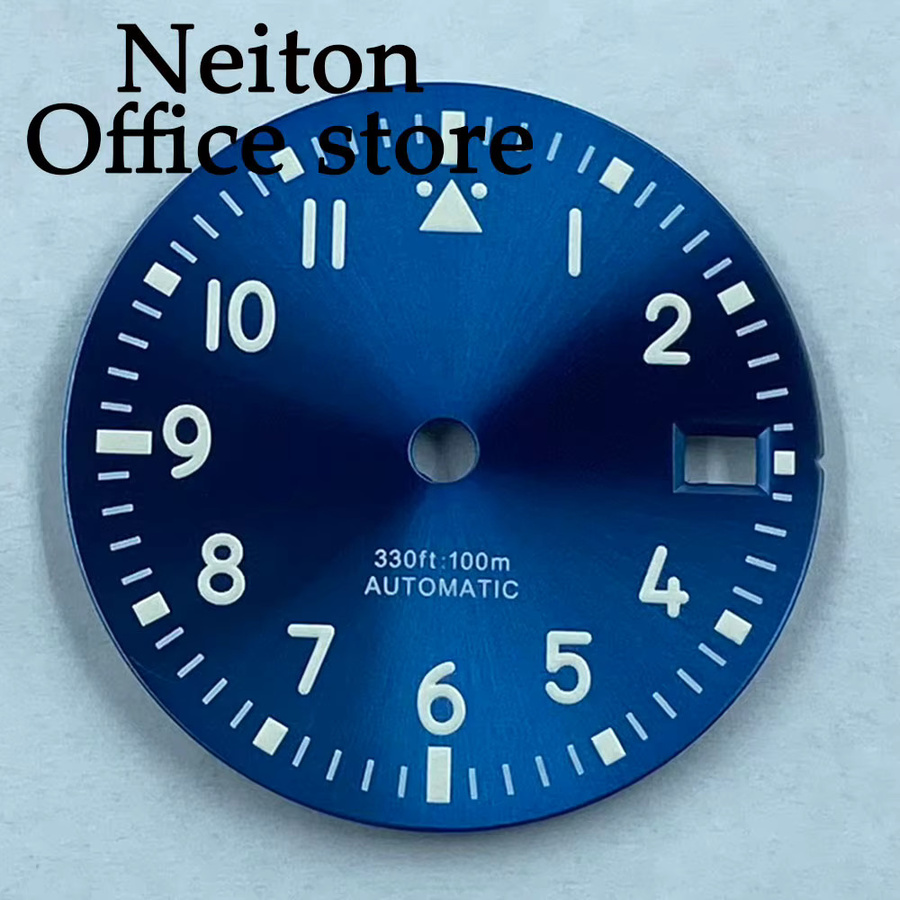 NEITON Zifferblatt, 29 mm, schwarz, blau, grün, weiß, leuchtend - Bild 2