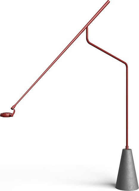 Rotaliana Ibis F1 LED-Stehleuchte in Burgunderrot, dimmbar und verstellbar - Bild 1