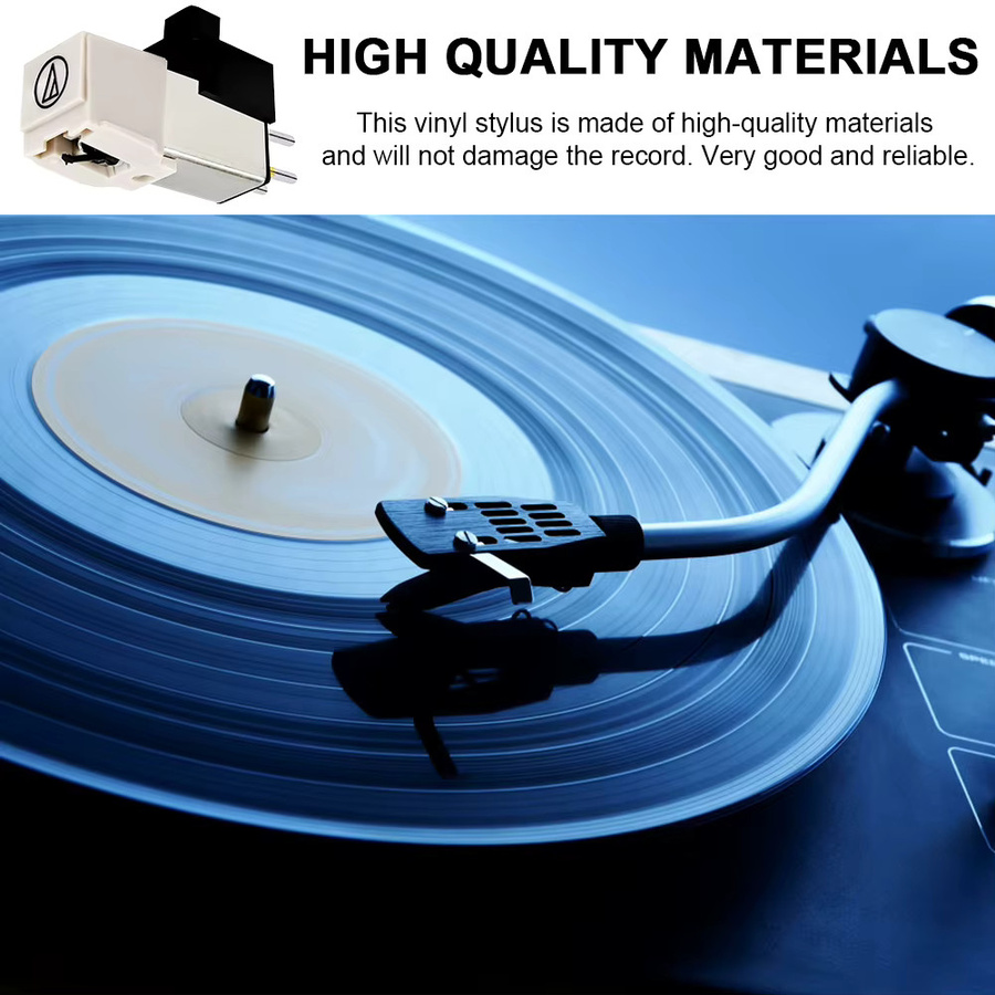 Audio-Technica AT3600L Diamant Nadel in Weiß für Plattenspieler als magnetische Patrone mit Stylus für LP Vinyl - Bild 2