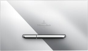 Villeroy & Boch WC-Betätigungsplatte ViConnect 300S mit Dual-Flush, Farbe: Silber/verchromt, Kunststoff, B/T/H: 25,3 x 14,5 x 2,0 cm - Bild 1
