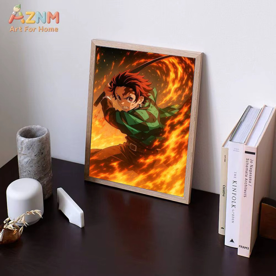 AZNM Demon Slayer Hashira & Tanjiro Anime-Leinwandgemälde, Wandkunst Poster in Mehrfarbig - Bild 6
