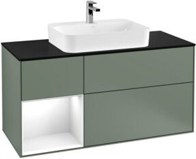V&B Waschtischunterschrank Finion mit Wandbeleuchtung, Breite: 120 cm, Tiefe: 50,1 cm, Höhe: 50,1 cm, lackiert - Bild 1