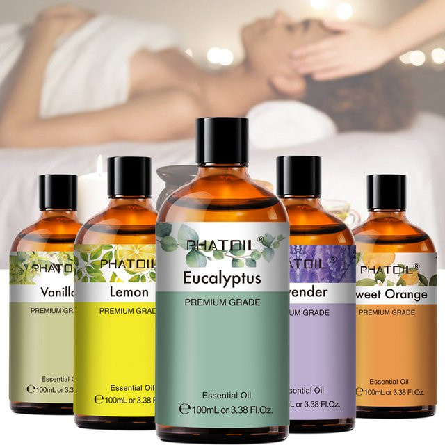 PHATOIL Ätherisches Öl, 100 ml, Zitronengras, Eukalyptus, Lavendel, Pfefferminz - Bild 1