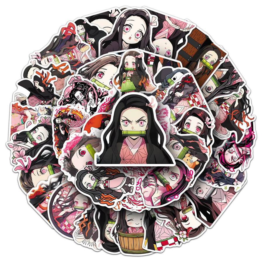Bandai Anime Demon Slayer Aufkleber, 50 Stück, Kamado Nezuko, Cartoon-Sticker - Bild 2