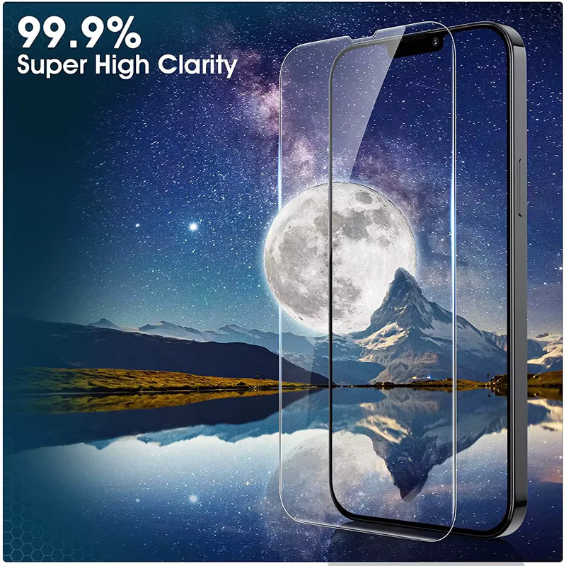 4er-Pack Displayschutz aus gehärtetem Glas für Apple iPhone 11 bis iPhone 17 Pro Max, transparent - Bild 6