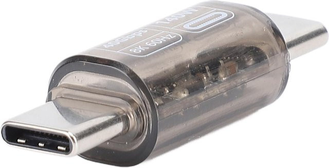 DIYelecs USB4.0 Typ C auf Typ C Adapter mit Digitalanzeige, 40Gbps, 8K bei 60Hz und 140W Schnellladung, transparent - Bild 1