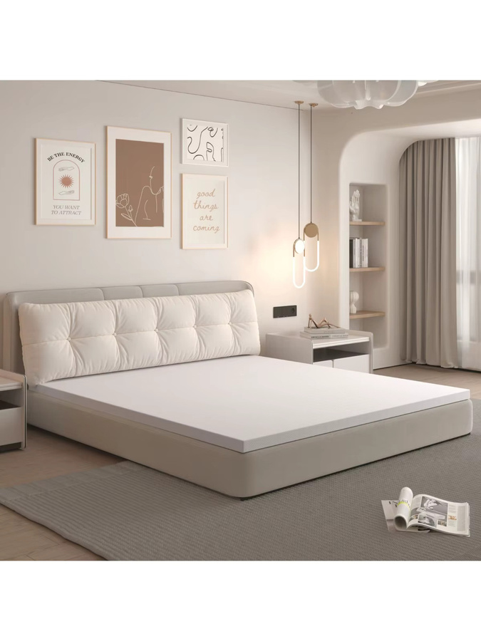 Rosahqnda Topper-Matratze aus Oeko-Tex-zertifiziertem QX-Schaumstoff in Weiß, H3 mittlere Festigkeit, Höhe: 5 cm, B/T: 90 x 200 cm bis 180 x 200 cm - Bild 2