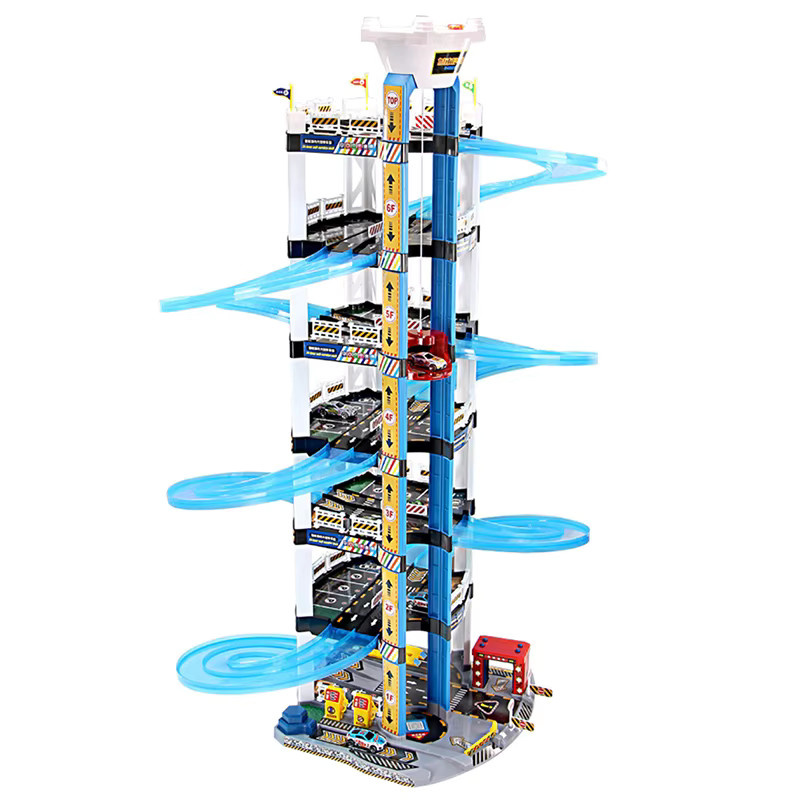 Kmoist Elektrisches Parkhaus Spielzeug Set mit Rennstrecke und motorisiertem Lift in Mehrfarbig - Bild 6