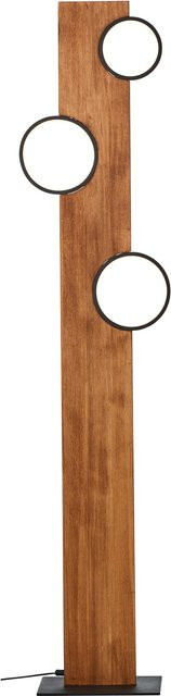 Brilliant Cheesy LED Stehleuchte in Schwarz und Holz Braun mit 20 W integrierter LED, Höhe: 140 cm - Bild 1