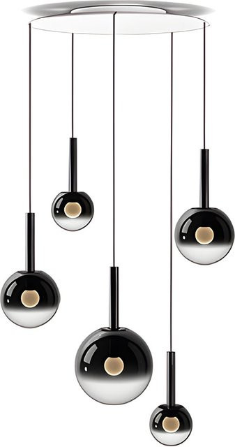 Occhio Luna sospeso cloud 5 LED-Pendelleuchte in Dark Chrome und Weiß matt mit Tunable White (2700K - 4000K) - Bild 1