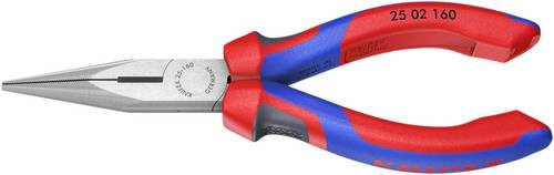 Knipex Flachrundzange 25 02 160 mit Schneide, schwarz atramentiert, Mehrkomponenten-Griff - Bild 1