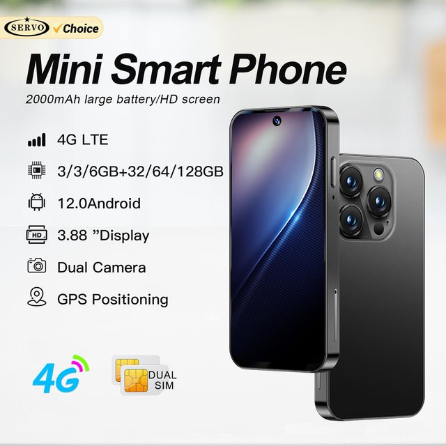 SERVO 19PRO Android Mini-Smartphone in Beige mit 3,88 Zoll Display, 4G LTE, 6GB RAM und 128GB ROM - Bild 1