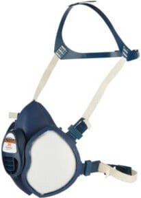 3M Halbmaske 4251 in Blau mit 4-Punkt-Kopfband und Schutzstufe FFA1P2RD - Bild 1