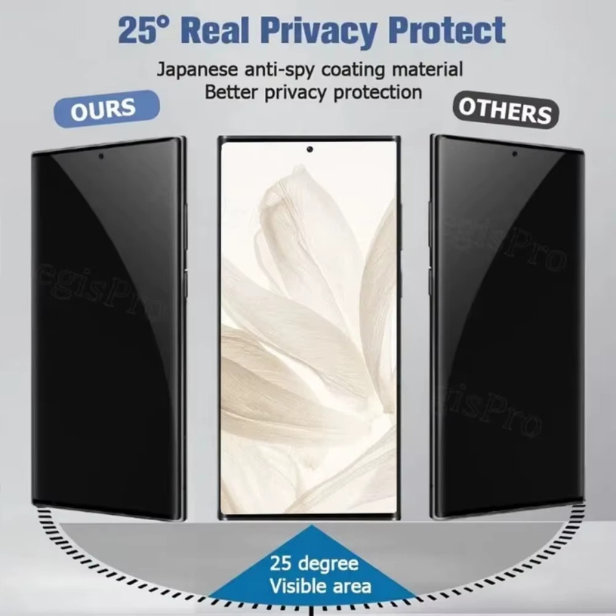 4er-Set Blickschutz-Displayschutzfolien für Samsung Galaxy S25 Ultra, S24 Ultra, S23 Plus, S22 und S21 in Schwarz - Bild 4