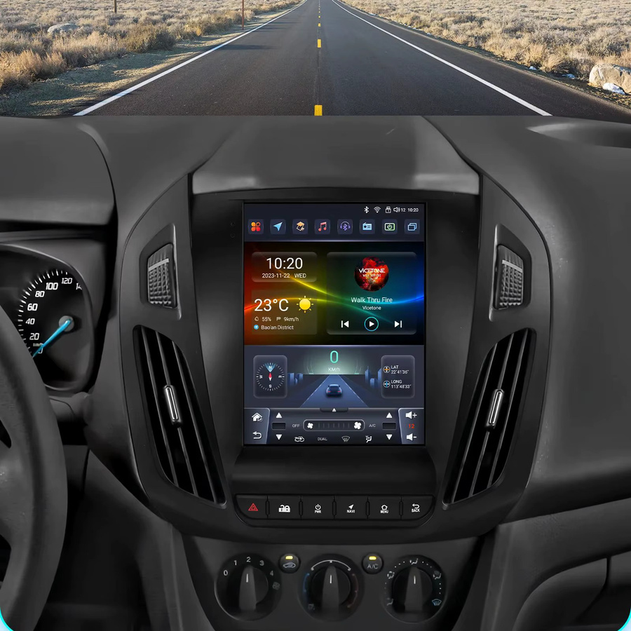 OSSURET Android 13 Autoradio mit 9,7 Zoll Display und Rückfahrkamera für Ford Transit und Tourneo Connect 2013-2016, Schwarz, Carplay Multimedia Stereo - Bild 5