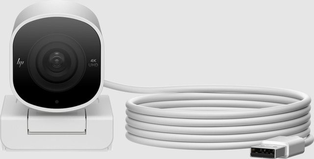 HP 960 Streaming Webcam 4K UHD 8 MP mit Audio und USB-C in Silver/White - Bild 1