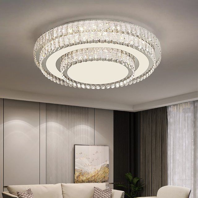 JIANKEXING Kristall LED Deckenleuchte im postmodernen minimalistischen Design für Wohnzimmer und Schlafzimmer - Bild 1
