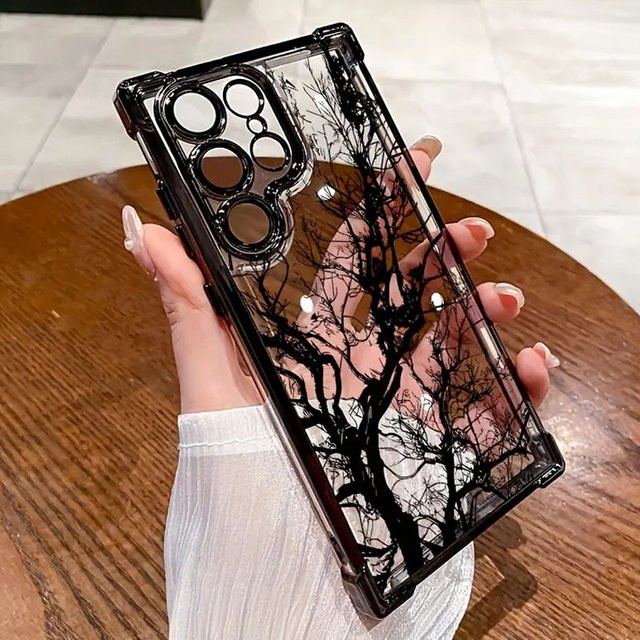 Handyhülle Skizze eines Toten Baumes für Samsung Galaxy S26 S25 S24 S23 S22 S21 S20 Ultra FE A56 A55 A54 A53 A35 5G in Transparent Purple - Bild 1