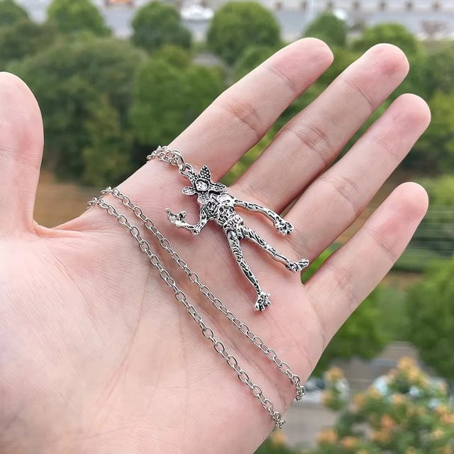 YUMEI Halskette mit Monster-Anhänger, Legierung, Silber, Unisex - Bild 1