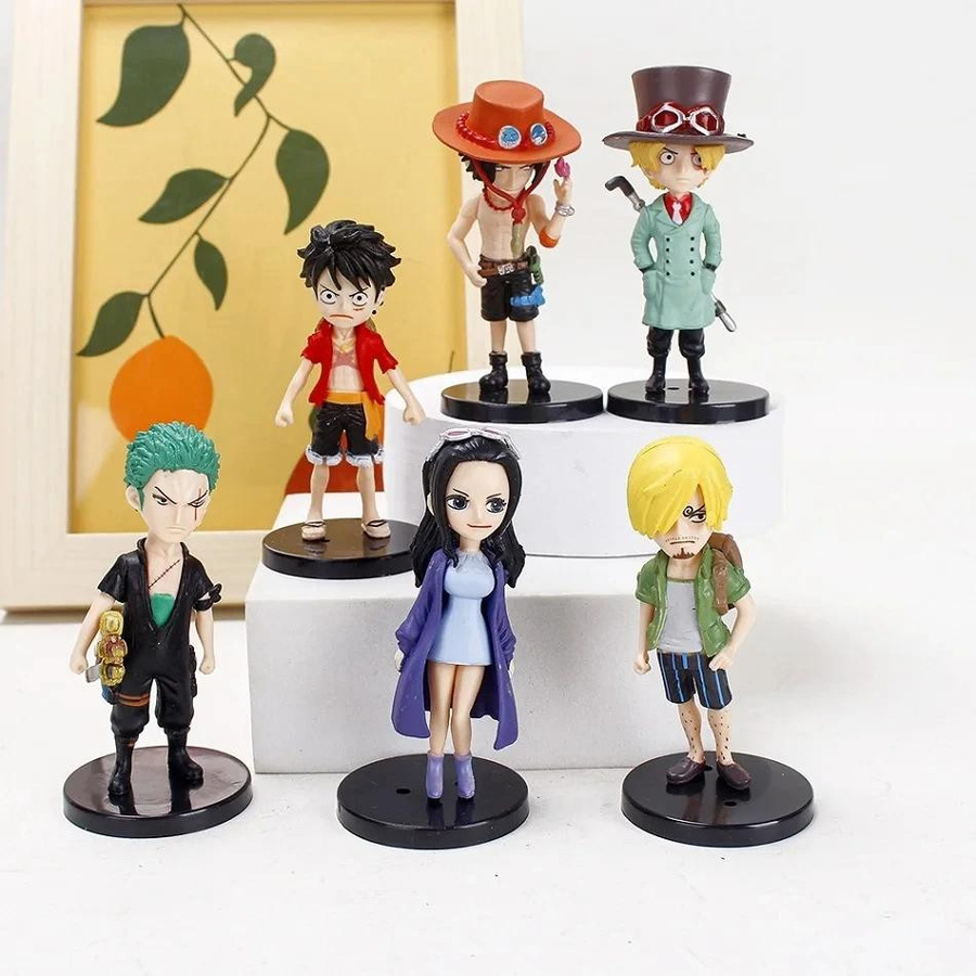 Yiran toy 1 One Piece Anime Figur Monkey D. Luffy Roronoa Zoro 6-teiliges Set - Bild 2