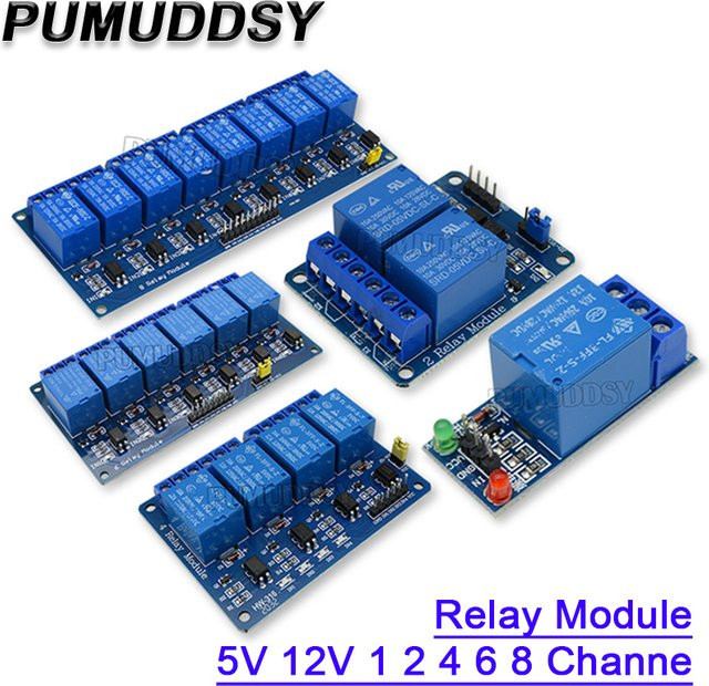 PUMUDDSY Relaismodul mit Optokoppler für Arduino in Blau, wählbar als 1, 2, 4, 6 oder 8-Kanal mit 5V oder 12V Ausführung - Bild 1
