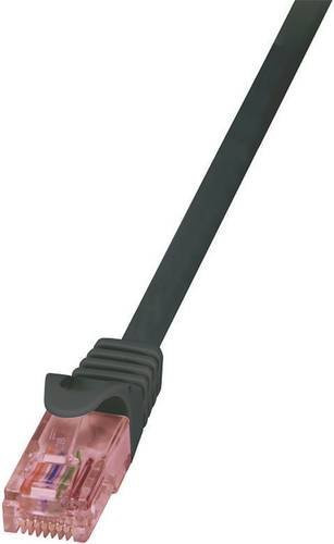 LogiLink CQ2083U RJ45 Patchkabel CAT 6 U/UTP Ethernet/LAN Schwarz, Länge: 7,50 m - Bild 1