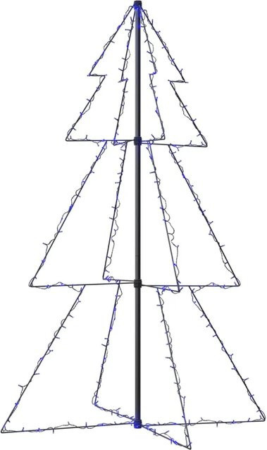 vidaXL Weihnachtskegelbaum mit 200 LEDs für Indoor und Outdoor, H x B x T: 150 x 98 cm - Bild 1