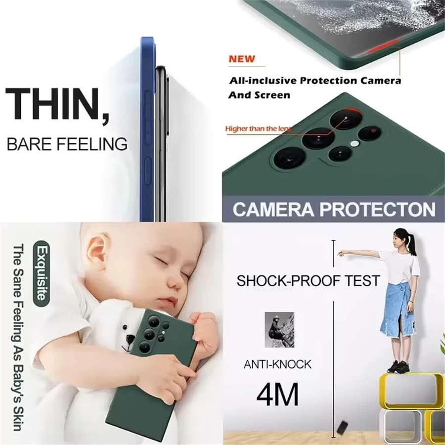 Silikon-Schutzhülle für Samsung S23 mit Fallprävention in Blau und Grün - Bild 4