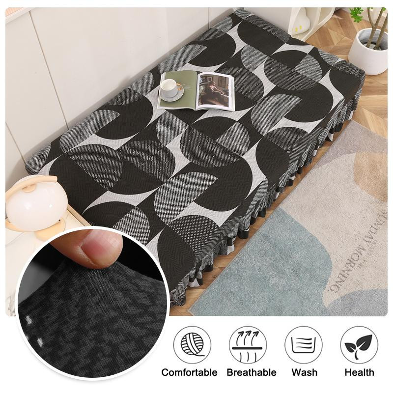 Dehnbarer ärmelloser Futonbezug mit Schürze von Yiran bag, bedruckter Klappsofa-Bezug aus Polyester, waschbar und rutschfest, Breite: 120 cm bis 150 cm - Bild 3