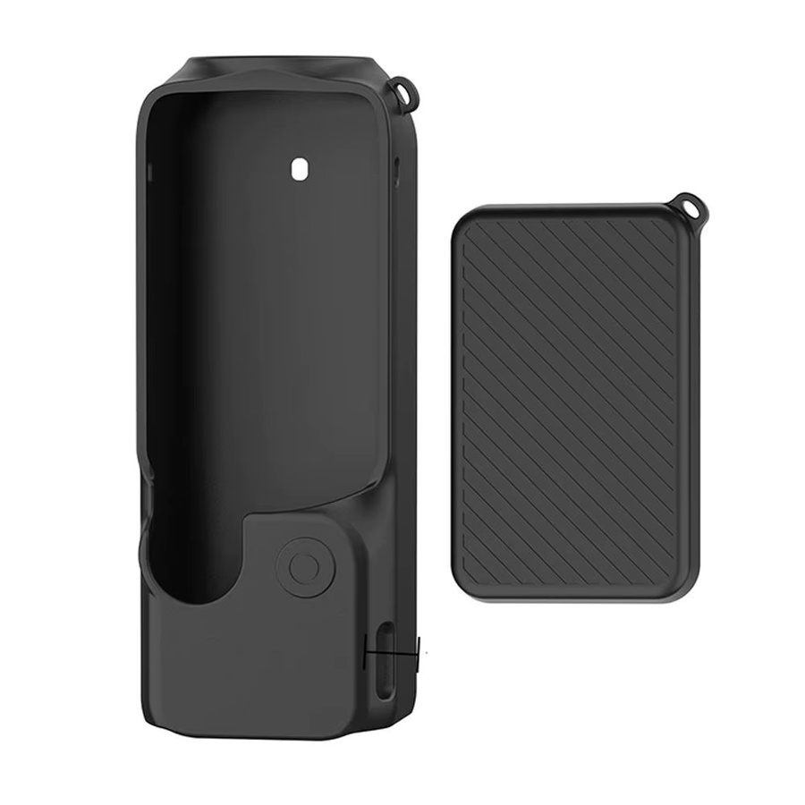 DJI Pocket 4 2-in-1 Schutzset in Schwarz mit Silikon-Schutzhülle und Schutzfolie aus gehärtetem Glas - Bild 5