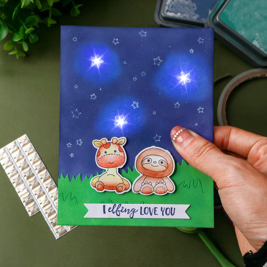 Blinkendes leitfähiges Stoffband in Multicolour für DIY-Leuchtpapierkarten als LED-Schaltungsaufkleber - Bild 4